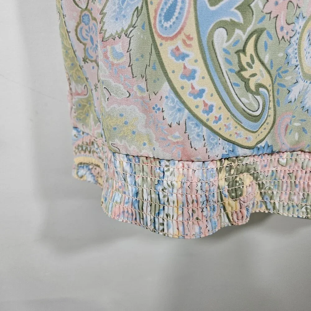 Alfred Dunner Vintage Short Sleeved Blouse - Floral and Paisley Size 10 (127-11) - Picture 8 of 9